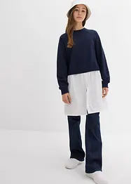Sweatshirt mit Bluseneinsatz, bonprix
