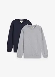 Sweatshirt aus weichem Baumwoll-Mix (2er Pack), bonprix