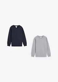 Sweatshirt aus weichem Baumwoll-Mix (2er Pack), bonprix