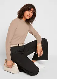 Basic Pullover mit Stehkragen mit recycelter Baumwolle, bonprix