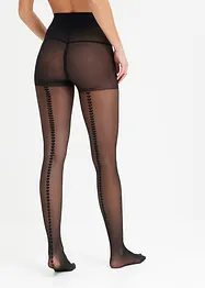 Strumpfhose mit Komfortbündchen mit Herzchen hinten mit recyceltem Polyamid 30den, bonprix