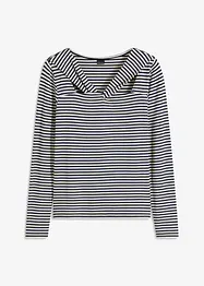 T-shirt manches longues avec détail sur le décolleté, bonprix