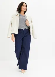 T-shirt manches longues avec détail sur le décolleté, bonprix