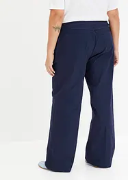 Pantalon en twill extensible, jambe large, bonprix