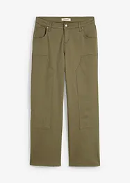 Pantalon en twill de coton élastiqué, bonprix