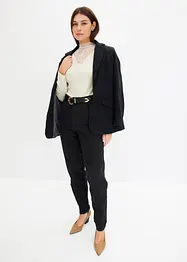 Pantalon barrel en twill à ceinture, bonprix