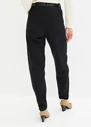 Pantalon barrel en twill à ceinture, bonprix