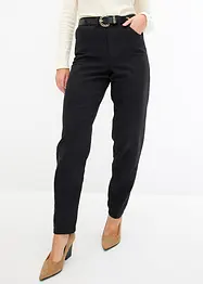 Pantalon barrel en twill à ceinture, bonprix