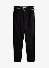 Pantalon barrel en twill à ceinture, bonprix