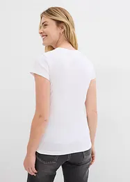 2 T-shirts manches courtes côtelés en coton majoritaire, bonprix