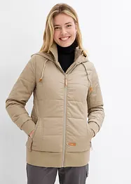 Outdoorjacke mit Lederimitat-Details, bonprix