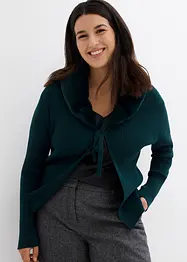 Strickjacke mit Webpelz, bonprix