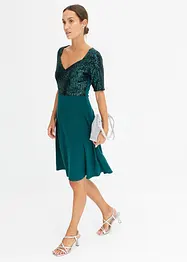 Robe courte à sequins, bonprix