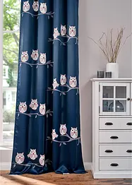 Verdunkelungsvorhang mit Eulen Druck mit recyceltem Polyester (1er Pack), bonprix