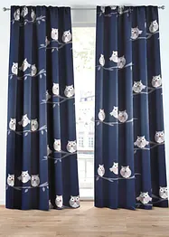Verdunkelungsvorhang mit Eulen Druck mit recyceltem Polyester (1er Pack), bonprix