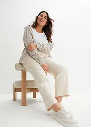 Pantalon taille haute en lin et viscose, bonprix