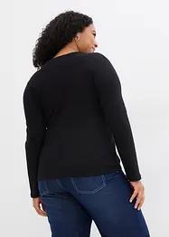 Lot de 2 T-shirts côtelés, bonprix