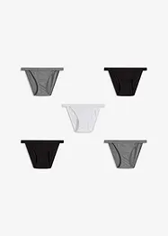 Lot de 5 slips tanga coton, bonprix