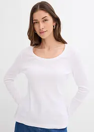 Lot de 2 t-shirts en coton côtelé, bonprix