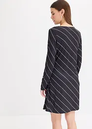 Robe courte rayée à effet drapé, bonprix