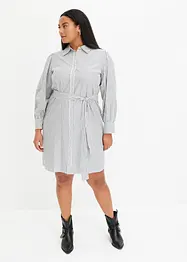 Robe chemise à manches bouffantes et ceinture à nouer, bonprix