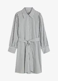 Robe chemise à manches bouffantes et ceinture à nouer, bonprix