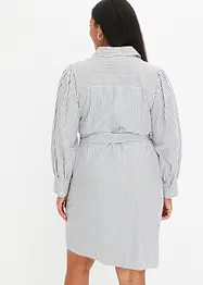 Robe chemise à manches bouffantes et ceinture à nouer, bonprix