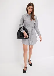 Robe chemise en popeline rayée, bonprix