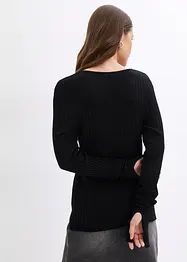 T-shirt en maille côtelée, bonprix