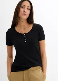 Henleyshirt aus reiner Bio-Baumwolle, bonprix