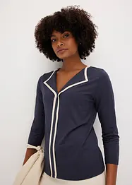 T-shirt à bande contrastée, bonprix