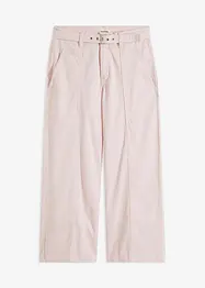 Jupe-culotte en twill extensible, avec ceinture, bonprix