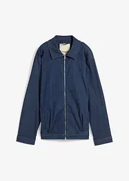 Jeansjacke im Blousonstil, mit Reißverschluss, bonprix