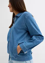 Veste en jean, style blouson, avec fermeture zippée, bonprix