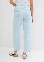 Jean Balloon taille haute et élastiquée, ultra doux, raccourci, bonprix