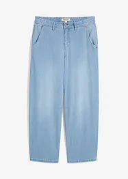 Jean balloon taille mi-haute ultra doux, cropped, bonprix