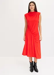 Robe midi avec drapé et base asymétrique, bonprix