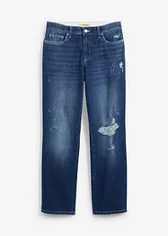 Jean droit cropped taille mi-haute élastiquée, peu extensible, bonprix