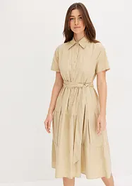 Robe-chemise en matière élastique, bonprix