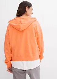 Sweat zippé à capuche, 100% coton, bonprix