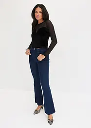 Cropped Corsagen Shirt mit Mesh, bonprix