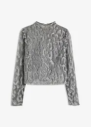 T-shirt manches longues à détails brillants, bonprix
