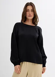 Blouse oversize nouée dans le dos, en viscose mélangée, bonprix