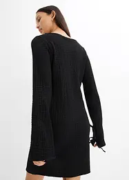 Minikleid aus strukturiertem Crêpe, bonprix