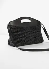 Sac à bandoulière en paille avec poignée en cuir, bonprix