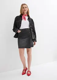 Jupe en jean style portefeuille, bonprix