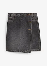 Jupe en jean style portefeuille, bonprix