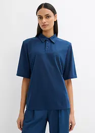 Polo en viscose mélangée à épaulettes, bonprix