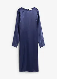 Robe midi à manches chauve-souris en satin fluide, bonprix