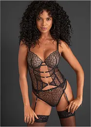 Corsagentop mit Bügel und edler Stickerei, bonprix